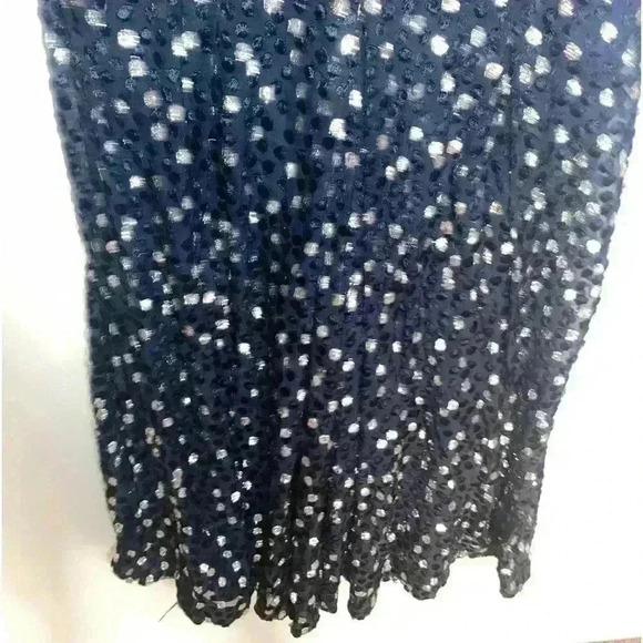 NEW KATE SPADE NEW YORK Silk Blend Navy Burnout Velvet Sleeveless Jumpsuit - Picture 6 of 15